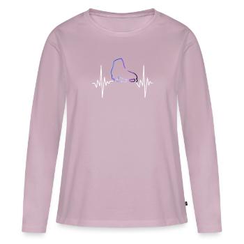 Figure skating gift figure skater girl - Women's Premium Organic Long Sleeve Shirt - dusky pink - Front - Julia (174cm)