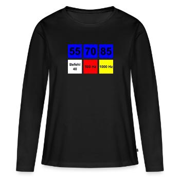 Engine driver, train driver gift PZB - Women's Premium Organic Long Sleeve Shirt - black - Front - Julia (174cm)