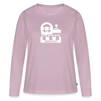 Sim Racing - Women's Premium Organic Long Sleeve Shirt - dusky pink - Front - Julia (174cm)