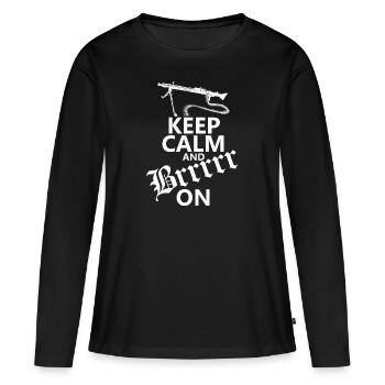 army tshirt machine gun tshirt gift - Women's Premium Organic Long Sleeve Shirt - black - Front - Julia (174cm)