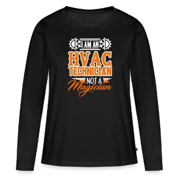 Technicien CVC Je suis un technicien CVC - T-shirt manches longues Premium bio Femme - noir - Devant - Julia (174cm)