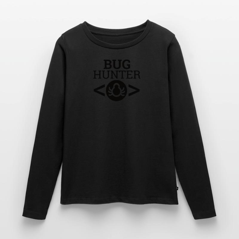 "Bug Hunter" | Informatik, Programmierer Frauen Premium Bio Langarmshirt