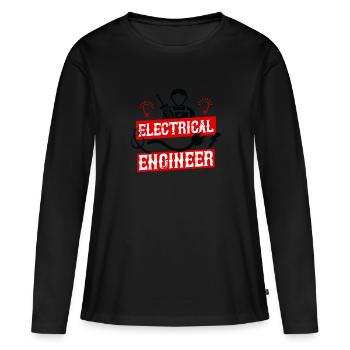 Elektroingenieur - Frauen Premium Bio Langarmshirt - Schwarz - Vorne - Julia (174cm)