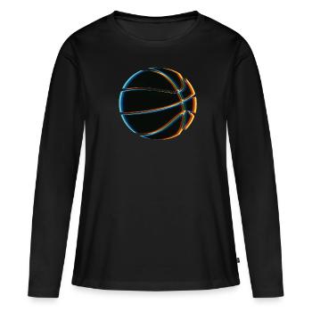 Basketball magique surréaliste - T-shirt manches longues Premium bio Femme - noir - Devant - Julia (174cm)