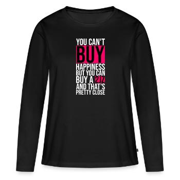 Vous ne pouvez pas acheter des Happines mais vous pouvez acheter un 2JZ - T-shirt manches longues Premium bio Femme - noir - Devant - Julia (174cm)