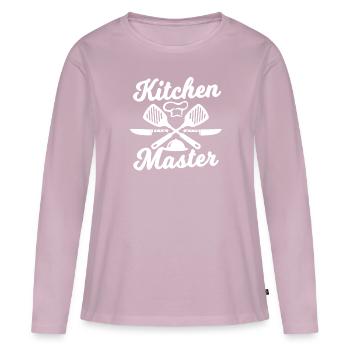 Koch Kitchen Master - Frauen Premium Bio Langarmshirt - Altrosa - Vorne - Julia (174cm)