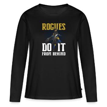 Tabletop Gaming Rogues Do It From Behind RPG Role - Frauen Premium Bio Langarmshirt - Schwarz - Vorne - Julia (174cm)