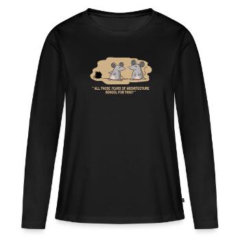 Architecture School Mice Mouse Funny Architect - Frauen Premium Bio Langarmshirt - Schwarz - Vorne - Julia (174cm)