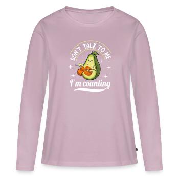 I'm Counting Knitting Mother Avocado Knit Knitter - Frauen Premium Bio Langarmshirt - Altrosa - Vorne - Julia (174cm)