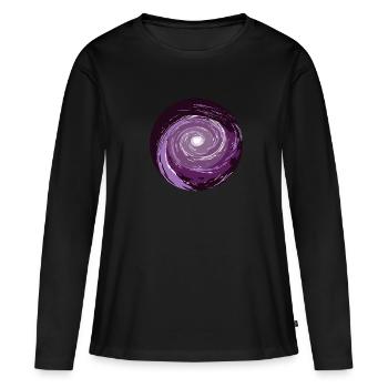 Wormhole in space - Women's Premium Organic Long Sleeve Shirt - black - Front - Julia (174cm)