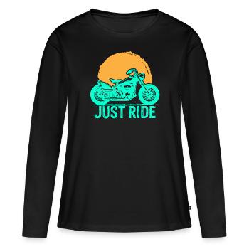 Motards Motocyclistes deux-roues - T-shirt manches longues Premium bio Femme - noir - Devant - Julia (174cm)