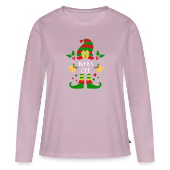 Baby Elf Christmas - Women's Premium Organic Long Sleeve Shirt - dusky pink - Front - Julia (174cm)