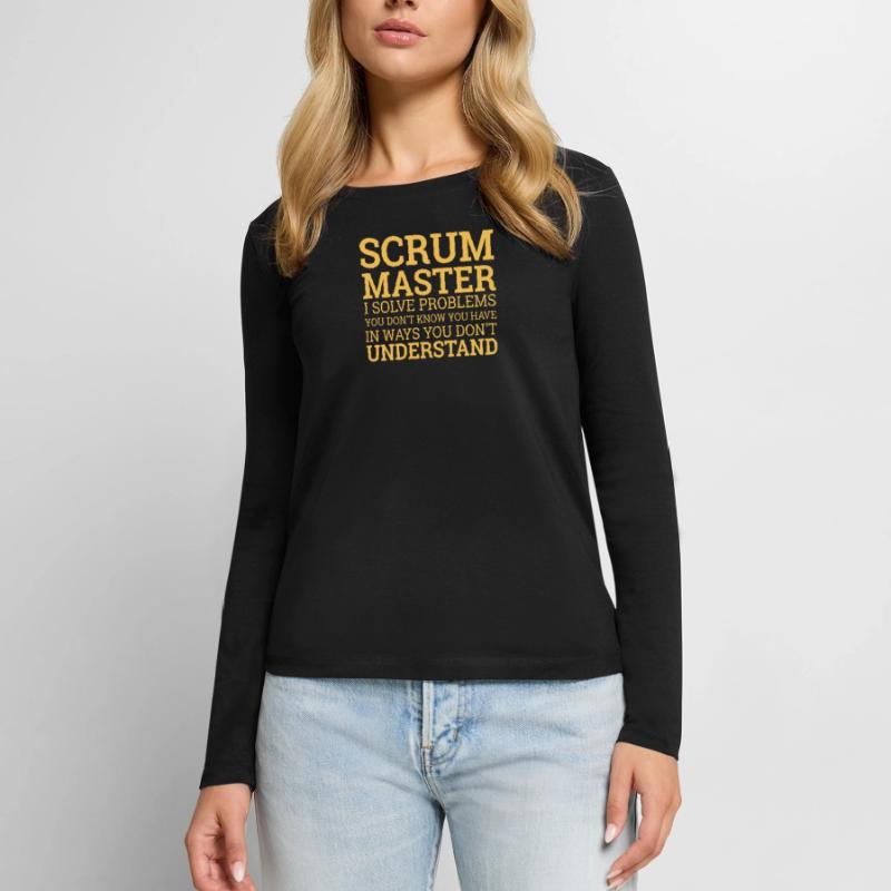 « Scrum Master » | Programmeurs T-shirt manches longues Premium bio Femme