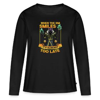 When The DM Smiles Role Playing Gift Funny - T-shirt manches longues Premium bio Femme - noir - Devant - Julia (174cm)