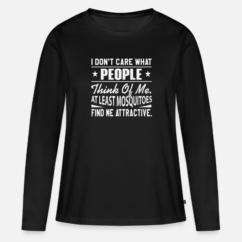 funny quote - Frauen Premium Bio Langarmshirt - Schwarz