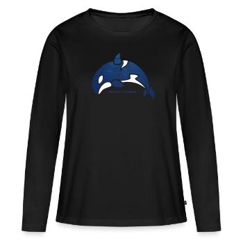 Épaulard protection des espèces protection de la nature protection des animaux - T-shirt manches longues Premium bio Femme - noir - Devant - Julia (174cm)