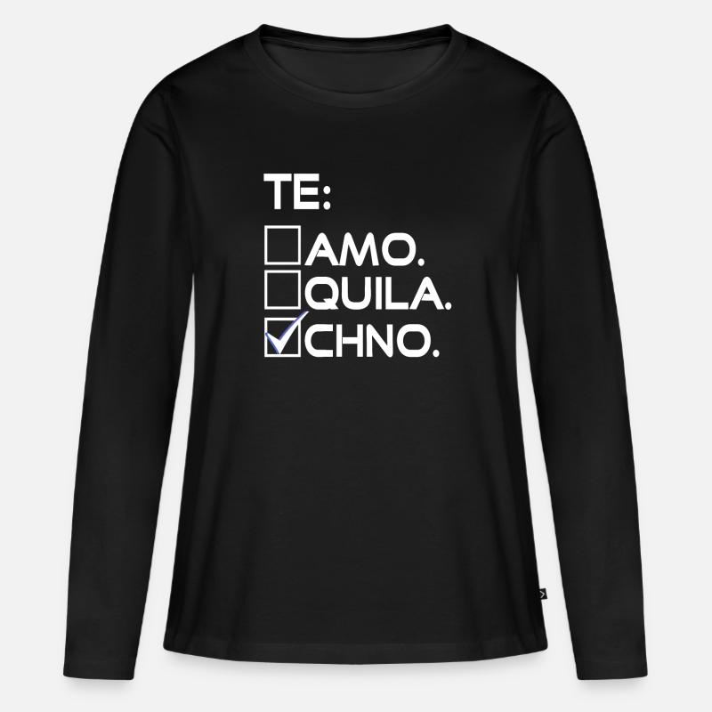 Techno bestätigt - Frauen Premium Bio Langarmshirt - Schwarz