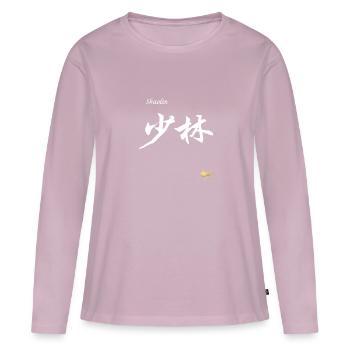 Maîtrise des personnages de Shaolin - T-shirt manches longues Premium bio Femme - rose poudré - Devant - Julia (174cm)