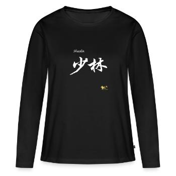 Maîtrise des personnages de Shaolin - T-shirt manches longues Premium bio Femme - noir - Devant - Julia (174cm)