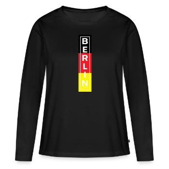 Capitale du voyage de la ville de Berlin - T-shirt manches longues Premium bio Femme - noir - Devant - Julia (174cm)