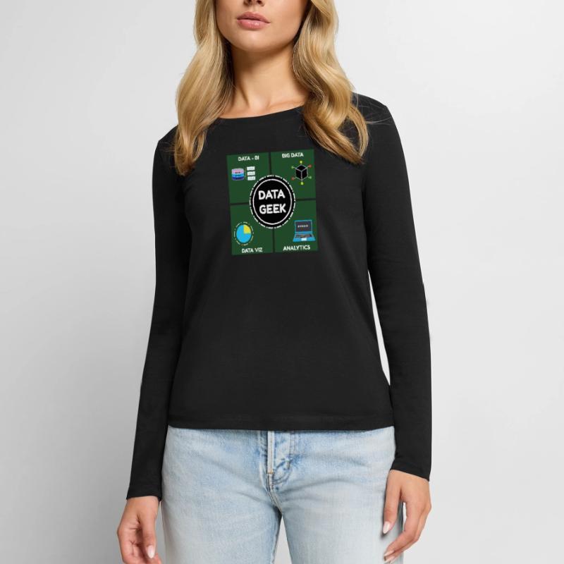 Talk Data To me Data Science und Datascientist Frauen Premium Bio Langarmshirt
