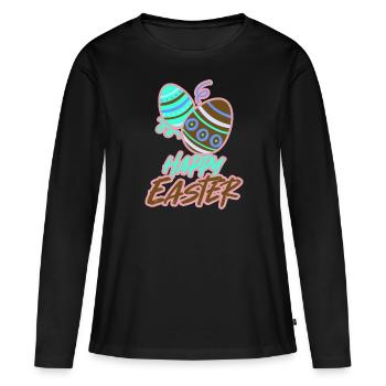 Easter Easter Happy Easter Easter Eggs - Women's Premium Organic Long Sleeve Shirt - black - Front - Julia (174cm)