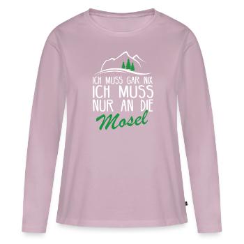 Mosel Eifel Wandern Fluss Winzer Geschenkidee - Frauen Premium Bio Langarmshirt - Altrosa - Vorne - Julia (174cm)