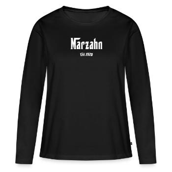 Berlin Tshirt Ostbezirk Marzahn Berliner Original - T-shirt manches longues Premium bio Femme - noir - Devant - Julia (174cm)