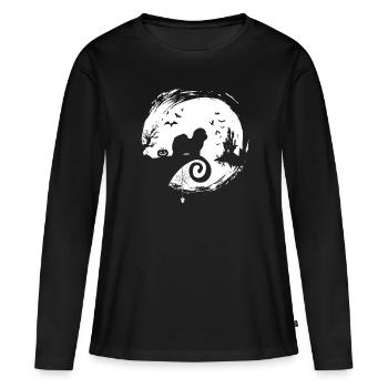 Costume d'Halloween pour chien en coton Coton de Tuléar - T-shirt manches longues Premium bio Femme - noir - Devant - Julia (174cm)