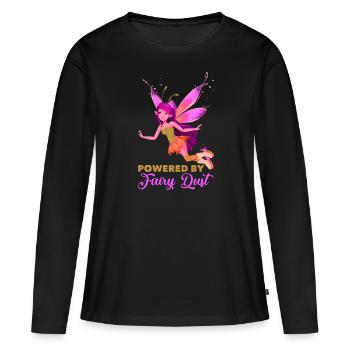 Fairy elf fairy tale - Women's Premium Organic Long Sleeve Shirt - black - Front - Julia (174cm)