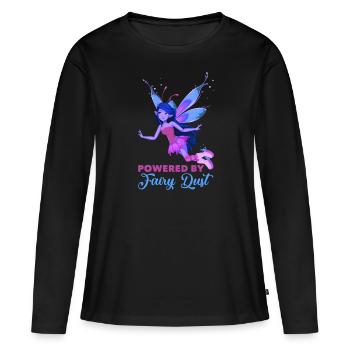 Fairy elf fairy tale - Women's Premium Organic Long Sleeve Shirt - black - Front - Julia (174cm)