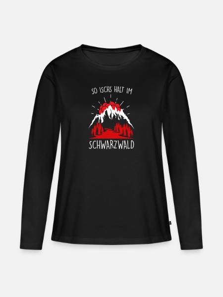 Schwarzwälder Schwarzwald Heimat Motiv - Frauen Premium Bio Langarmshirt - Schwarz