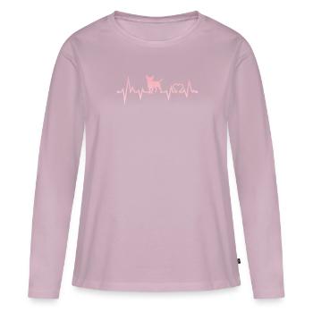 Chihuahua Retro Chihuahua Puppy Mom Gift - Women's Premium Organic Long Sleeve Shirt - dusky pink - Front - Julia (174cm)