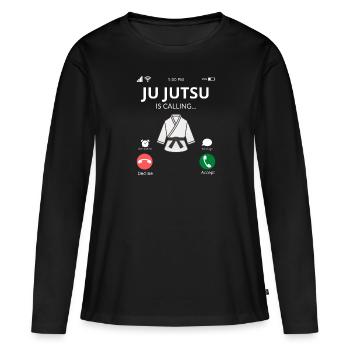 Ju Jutsu - Geschenkideen Kampfsport - Frauen Premium Bio Langarmshirt - Schwarz - Vorne - Julia (174cm)