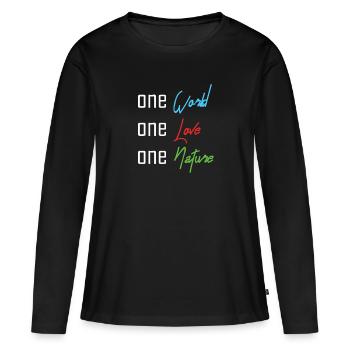 Sustainability - Women's Premium Organic Long Sleeve Shirt - black - Front - Julia (174cm)