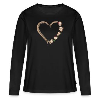 Sloth - Women's Premium Organic Long Sleeve Shirt - black - Front - Julia (174cm)