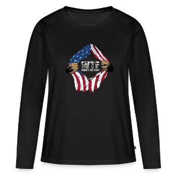 Fishing - Frauen Premium Bio Langarmshirt - Schwarz - Vorne - Julia (174cm)