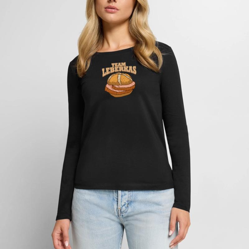 Egal ob Leberkas, Leberkäs oder Leberkäse, uns Frauen Premium Bio Langarmshirt