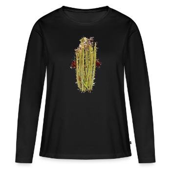Sarracenia leucophylla Fleischfressende Pflanzen - Frauen Premium Bio Langarmshirt - Schwarz - Vorne - Julia (174cm)