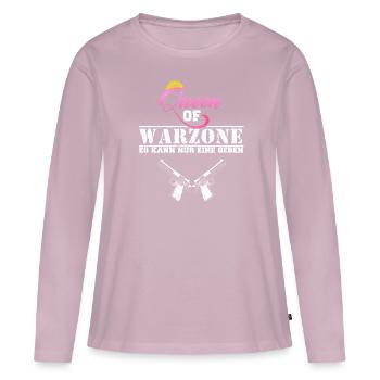 Dames Queen of Warzone gulag gamer game Cadeau - T-shirt manches longues Premium bio Femme - rose poudré - Devant - Julia (174cm)
