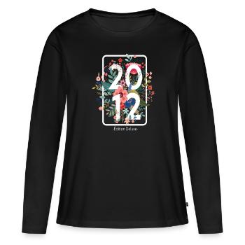 Beau cadeau d'anniversaire de 9 ans pour bébé - T-shirt manches longues Premium bio Femme - noir - Devant - Julia (174cm)
