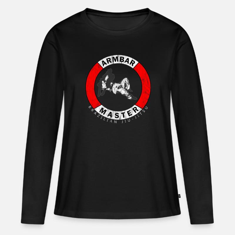 Armbar - BJJ - Frauen Premium Bio Langarmshirt - Schwarz