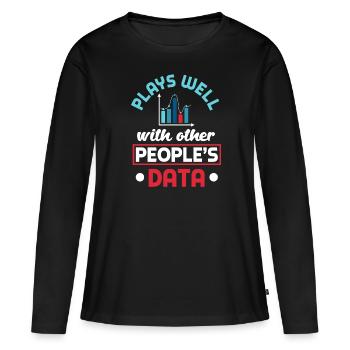 Data Engineering Data Analytics für einen Data - Frauen Premium Bio Langarmshirt - Schwarz - Vorne - Julia (174cm)