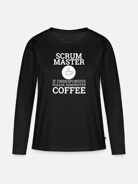"Scrum Master" | Scrum Master - Women's Premium Organic Long Sleeve Shirt - black