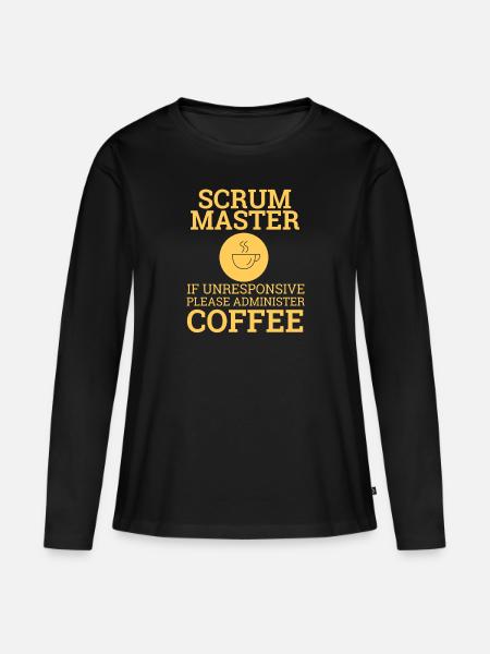 "Scrum Master" | Scrum Master - Frauen Premium Bio Langarmshirt - Schwarz