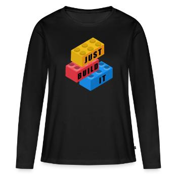 Colorful building blocks - building blocks to play - Women's Premium Organic Long Sleeve Shirt - black - Front - Julia (174cm)