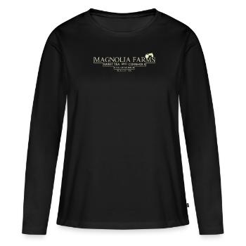 Magnolia Farms Silos Texas Waco Geschenk - Frauen Premium Bio Langarmshirt - Schwarz - Vorne - Julia (174cm)