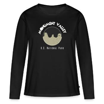 Monument Valley - T-shirt manches longues Premium bio Femme - noir - Devant - Julia (174cm)