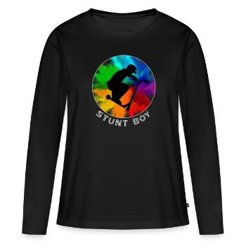 Stunt Boy Scooter Stunt Skater Kick Scooter Enfants - T-shirt manches longues Premium bio Femme - noir - Devant - Julia (174cm)