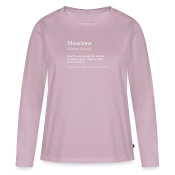 Mosel Eifel Wandern Fluss Winzer Geschenkidee - Frauen Premium Bio Langarmshirt - Altrosa - Vorne - Julia (174cm)